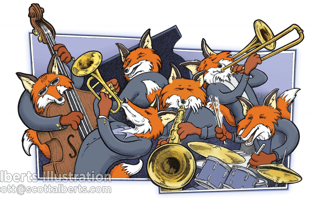 Jazz Foxes Poster Art