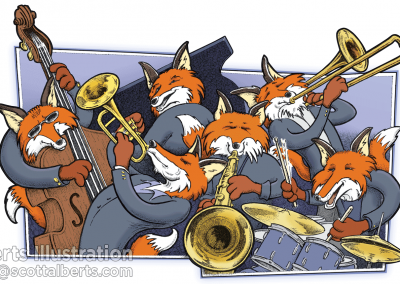 Jazz Foxes Poster Art