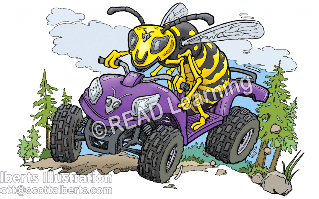 “Wasp on a Quad” Illustration