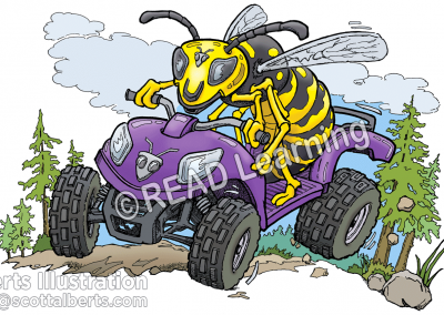 “Wasp on a Quad” Illustration