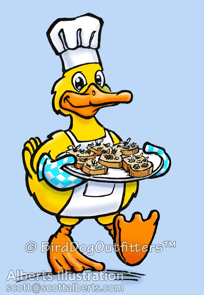 book-illustration_chef_duck_character_alberts-illustration Chef duck illustration for children's book.