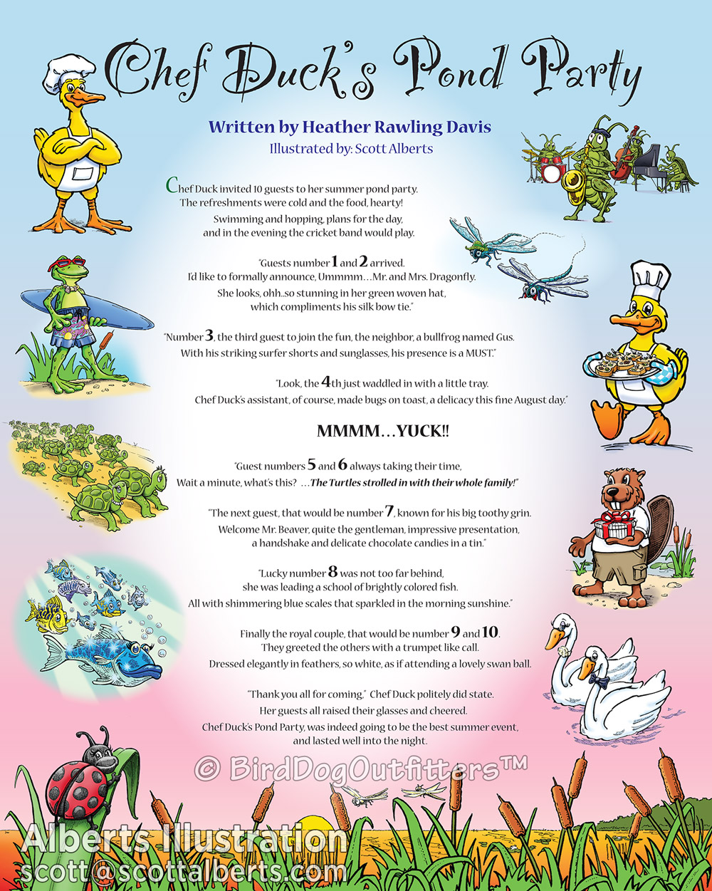 book-illustration_chef_duck_character_designs_alberts-illustration characters for children's book, "Chef Duck"