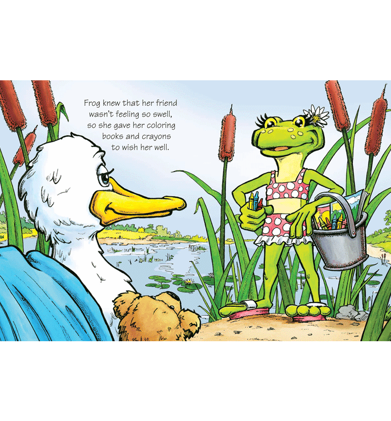 Duck and Frog - Book Illustration