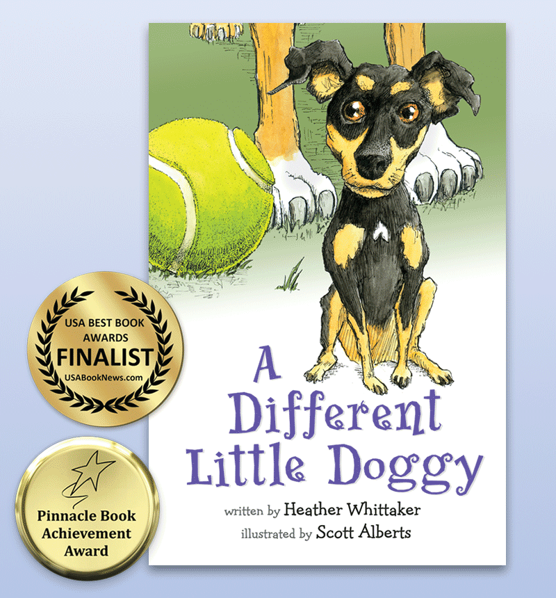 Book Cover Illustration for 'A Different Little Doggy'