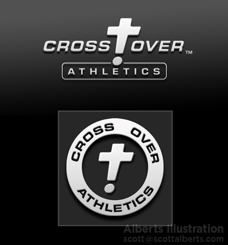 Logo Design Portfolio - Cross Over Athletics Logo - Alberts Illustration