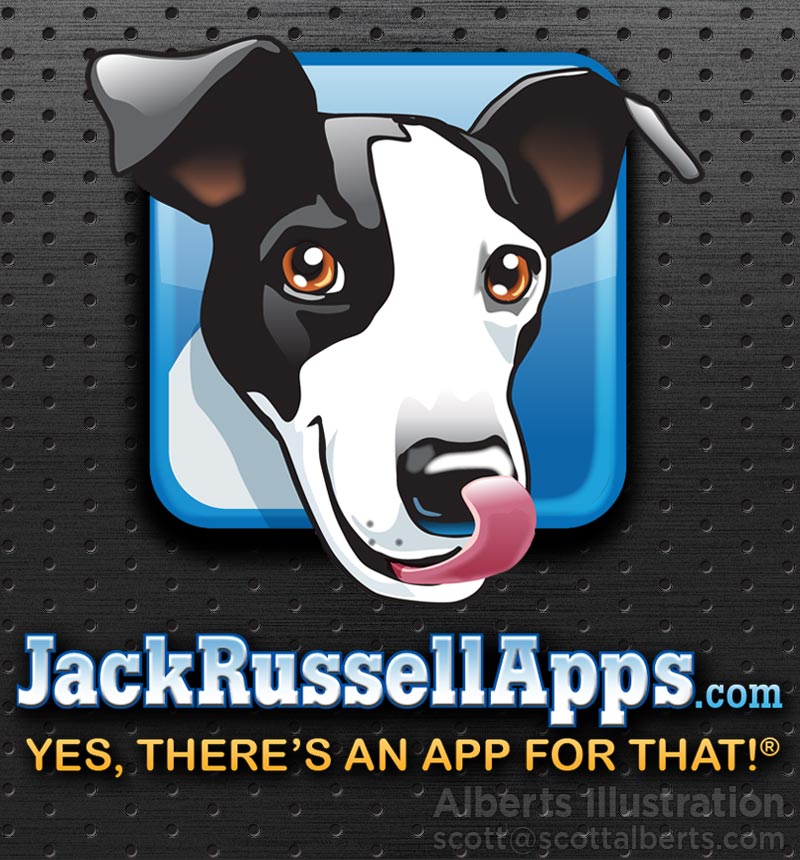 Logo Design Portfolio - Jack Russell Apps Logo - Alberts Illustration