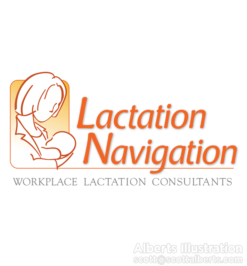 Logo Design Portfolio - Lactation Navigation Logo - Alberts Illustration