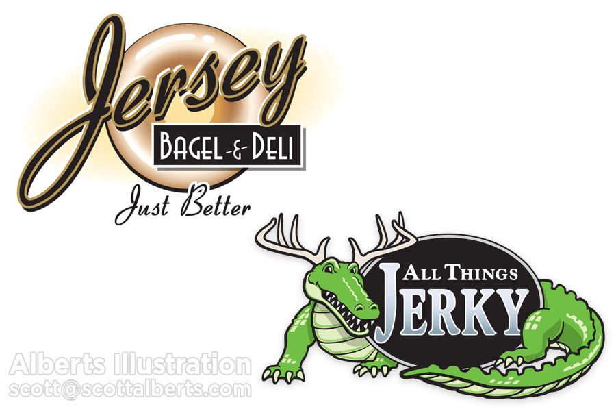Logo Development - Bagel Logo and Jerky Logo